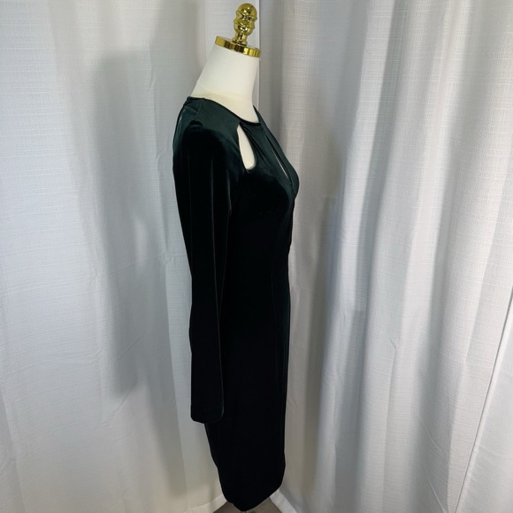 NWOT House of CB Women's Denara Green Velvet Dress Large Bodycon Cut Out Party - Picture 8 of 16